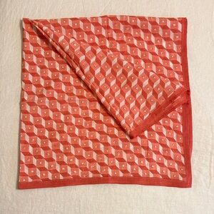NWOT - Block Shop Textiles Correa Square Scarf in Coral